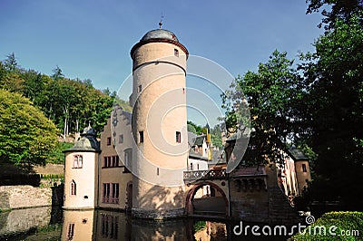 THe Mespelbrunn castle from Germany Stock Photo