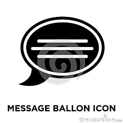 Message Ballon icon vector isolated on white background, logo co Vector Illustration