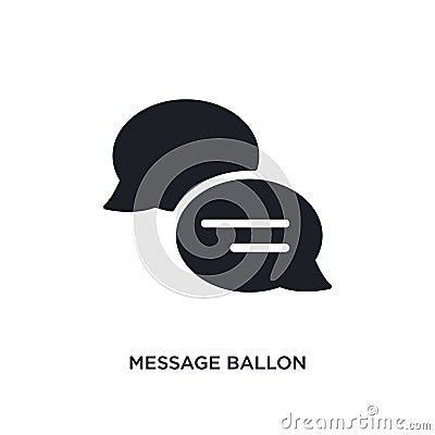 message ballon isolated icon. simple element illustration from ultimate glyphicons concept icons. message ballon editable logo Vector Illustration