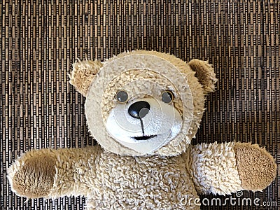 The message board with cute teddy bear Stock Photo