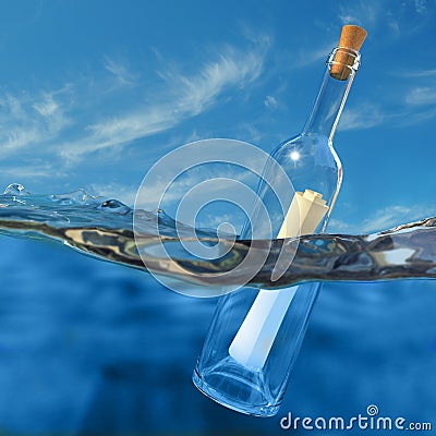 Message in a bottle Stock Photo