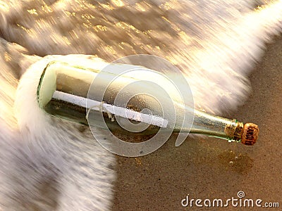 Message in a bottle - 3 Stock Photo