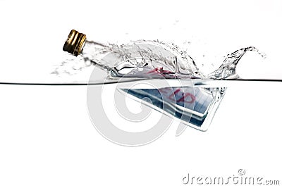 Message in the bottle Stock Photo