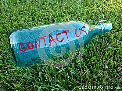 Contact us bottle Stock Photo