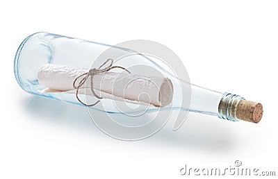 Message In A Bottle Contact Stock Photo