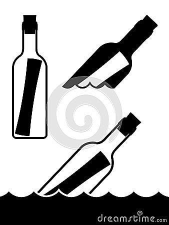 Message in a bottles Vector Illustration