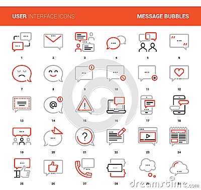 Message Bubbles Icons Vector Illustration