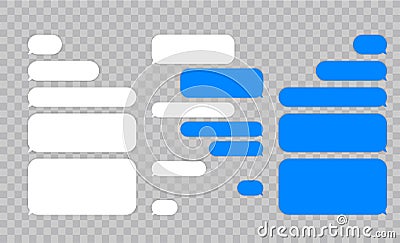 Message chat bubbles vector icons for messenger. Template for message chat. Vector illustration. Cartoon Illustration