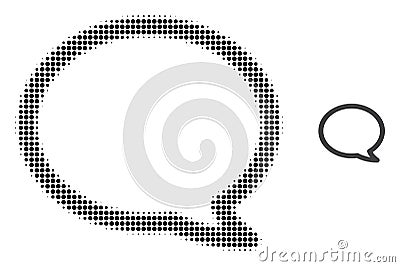 Message Cloud Halftone Dot Icon Vector Illustration