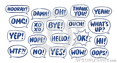 Message, dialog character set. Communication vector illustration Vector Illustration