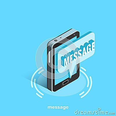 message 7 Vector Illustration