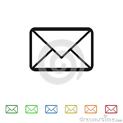 Message Envelope Icon For Apps And Websites Vector Illustration