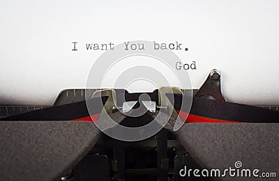 Message from God Stock Photo