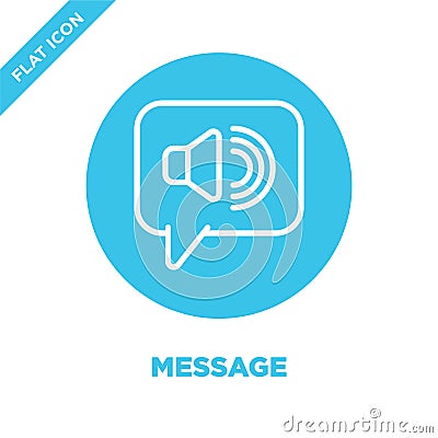 message icon vector from accessibility collection. Thin line message outline icon vector illustration. Linear symbol for use on Vector Illustration