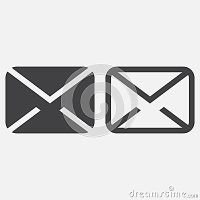 Message icon vector isolated on white . Vector Illustration