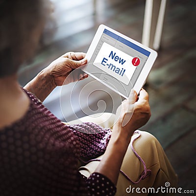 Message Inbox Notification Icon Concept Stock Photo