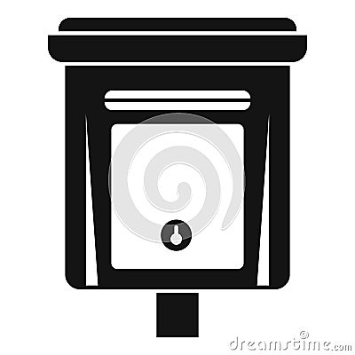 Message mailbox icon, simple style Vector Illustration