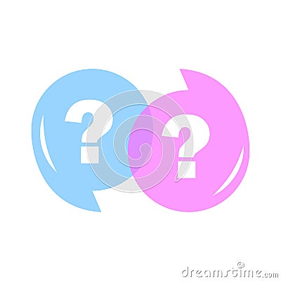 Message question mark. Quiz message. Answer question sign. Vector illustration. Vector Illustration