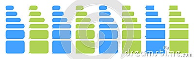 Message template. Chatting sms template bubbles. SMS chat composer. Place your own text to the message. Phone chatting sms Vector Illustration
