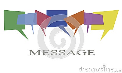 Messages concept illustration. Communication balls in assorted colors Vector Illustration