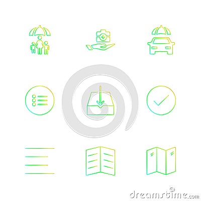 messages , email , document , speaker, sound , eps icons set vector Vector Illustration