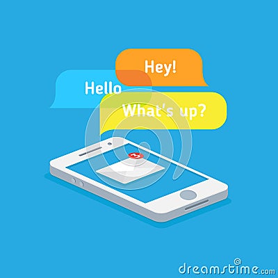 Messages on your phone Vector Illustration