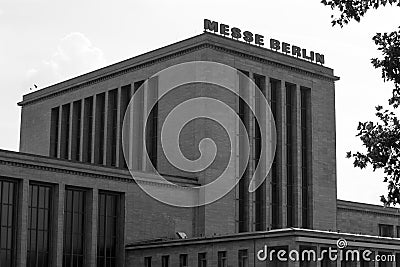 Messe buildings berlin germany in black and white Editorial Stock Photo