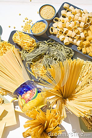 Messed up pasta Stock Photo