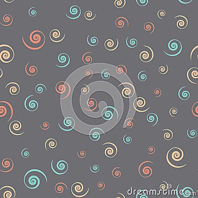 Messy curl seamless pattern vector background Vector Illustration