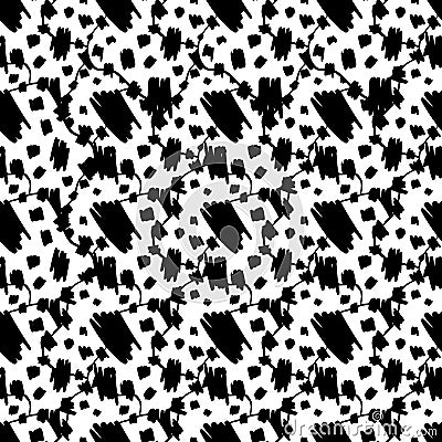 Messy grunge pattern. Minimal hand drawn background. Repeating pattern for textile design Vector Illustration