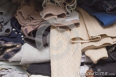 Messy home closet. Stock Photo