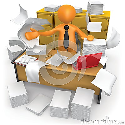 Messy Office Stock Photo