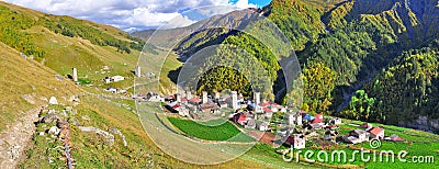 Mestia-Ushguli trek, Svaneti Georgia Stock Photo