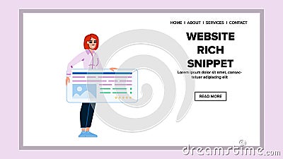 meta website rich snippet vector Vector Illustration