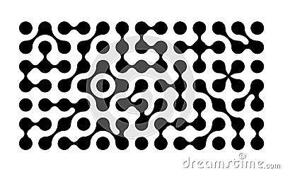 Metaball Connect Dot Set. Vector Circle Shapes. Abstract Geometric Dots. Morphing Blob Elements Vector Illustration