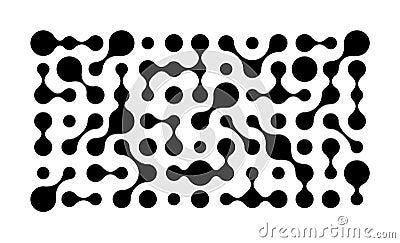 Metaball Connect Dot Set. Vector Meta Ball Circle Shapes. Abstract Geometric Dots. Morphing Blob Elements Vector Illustration