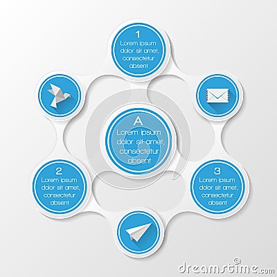 Metaball diagram. Infographic elements Vector Illustration