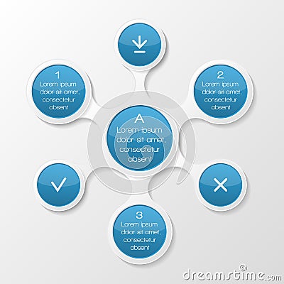 Metaball diagram. Infographic elements Vector Illustration