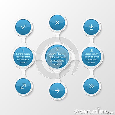 Metaball diagram. Infographic elements Vector Illustration