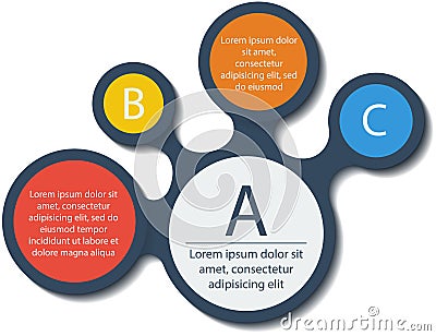 Metaball infographic elements. Vector. Vector Illustration