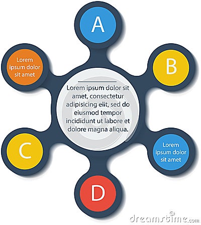 Metaball infographic elements. Vector. Vector Illustration