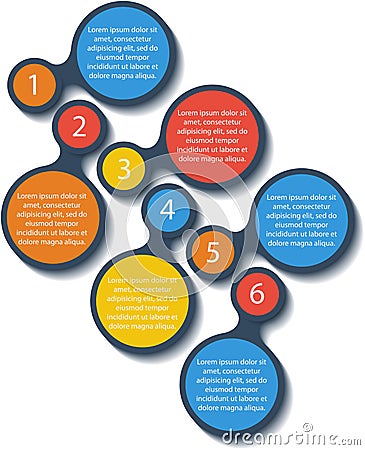 Metaball infographic elements. Vector. Vector Illustration