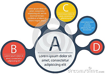 Metaball infographic elements. Vector. Vector Illustration
