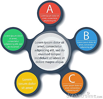 Metaball infographic elements. Vector. Vector Illustration