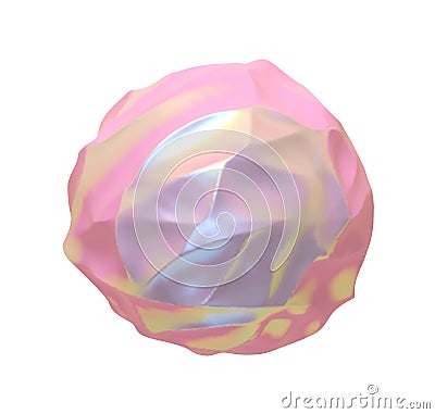 Metaball shapes of objects realistic 3d design iron metal hologram gradient. Meteorites asteroids comet Round ball Vector Illustration