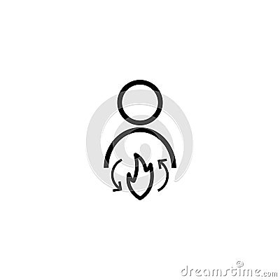 Metabolism icon, Burn icon, illustration Vector Illustration