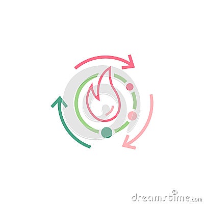 Metabolism icon. Linear medical pictogram. Vector illustration Vector Illustration