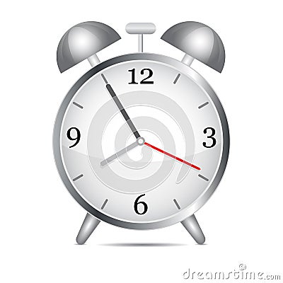 Metal alarm clock Vector Illustration