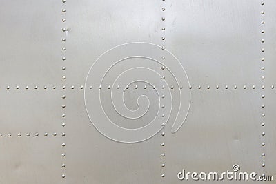 metal aluminum surface of the aircraft fuselage texture Stock Photo