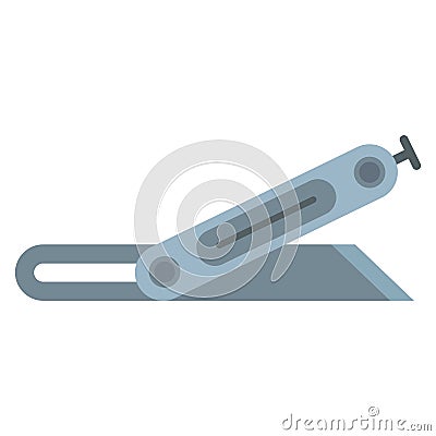 Metal angle knife icon, flat style Vector Illustration